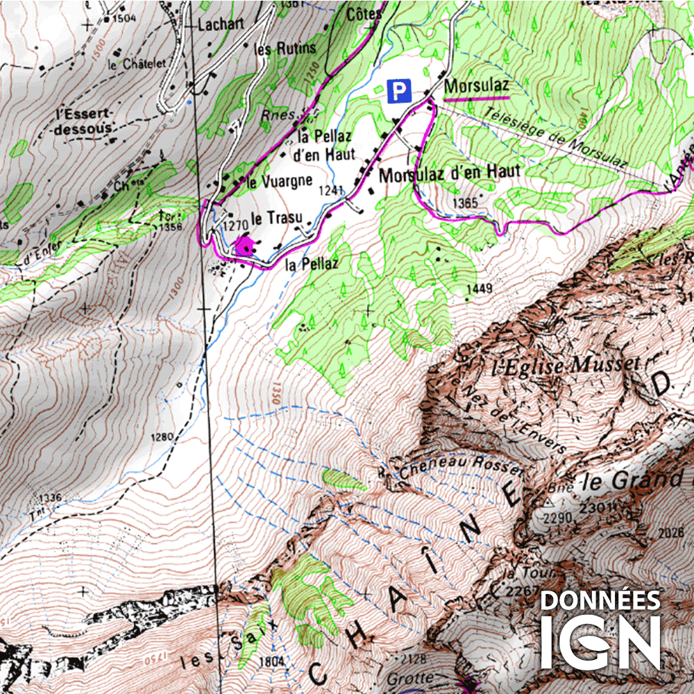 Carte IGN au 1 : 25 000 pour GPS - Haute-Savoie