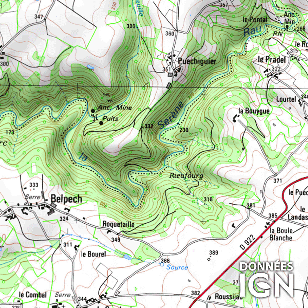 Carte IGN Au 1 : 25 000 Pour GPS - Tarn-et-Garonne (82)