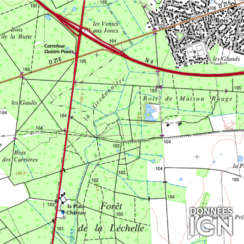 Carte Ign Au 1 25 000 Pour Gps Val De Marne