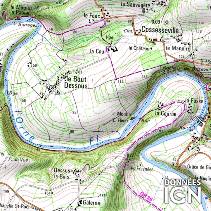 Carte Ign Au 1 25 000 Pour Gps Calvados